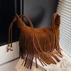 Autumn and winter retro fringed bag women's new popular shoulder bag suede messenger bag