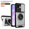 For Honor 600 Smart 5G Case Armor Slide Lens Protector Phone Cover For Honor 600Smart 5G Car Magnetic Holder Ring Stand Funda