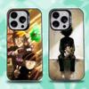 Mob Psycho 100 Cartoon Phone Case For iPhone 16,15,14,13,12,11,Pro,Max,Plus,Mini,XS,SE Anti Fall Black Matte Hard Bumper