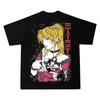 2025 Summer Trend Cosplay Neutral Black and White Death Note Misa Amane Manga Anime Black Women And Men T-shirt