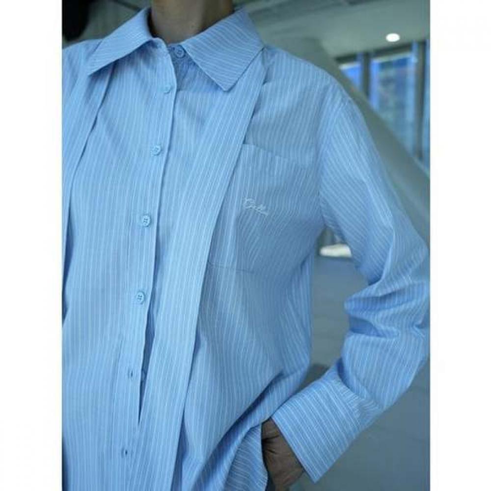 Cc Collect Tie Strap Stripe Shirt C253msc003