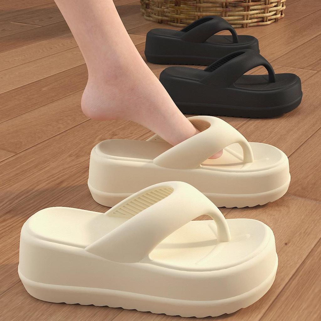 Women's Thick-Soled Flip-Flops - 2025 Non-Slip Toe-Post Sandals for Summer Beach Wear