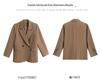 2026 Autumn Korean Street Style Loose Coffee Suit Jacket for Women