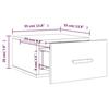 VidaXL Table de chevet murale chêne fumé 35x35x20 cm 829846