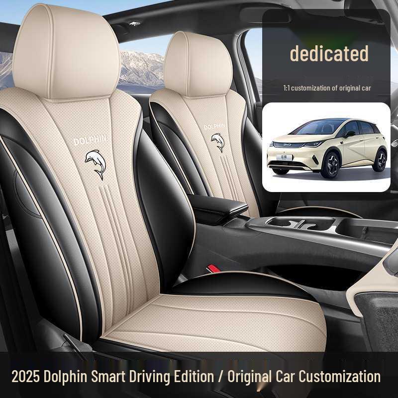 25 BYD Dolphin Leather Seat Covers, All-Season, Breathable, Full Coverage for Intelligent Driving Version