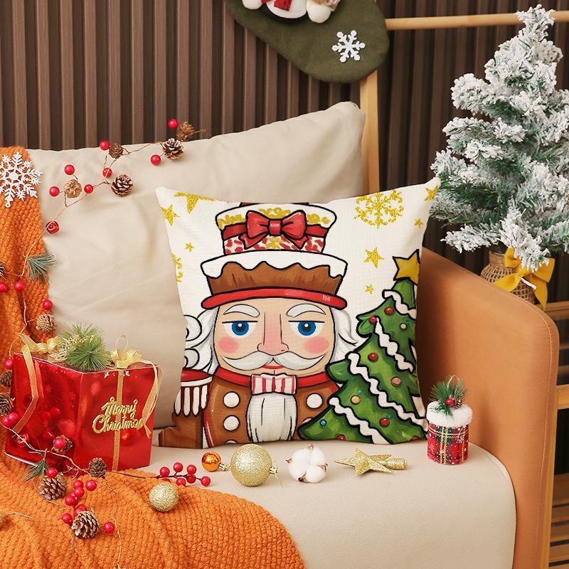 

Новая Рождественская наволочка Принт Солдат Щелкунчик Подушка Гостиная Украшение Диванная подушка 45X45cm (pillowcase only)