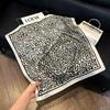 Hong Kong style burgundy printing waist silk scarf belt jeans waist accessories new square scarf fart curtain waist seal