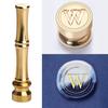 Mini Bamboo-Handled Stamp: 1.5cm Copper Head In Regular Script with Sealing Wax