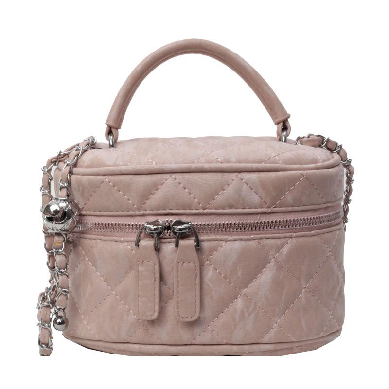 

Маленькая сумка женская новая модная повседневная ромбовидная цепочка сумка-мессенджер ручная сумка розовый