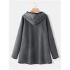Women's Spring and Autumn Long Sleeve Loose Hooded Tops Plus Size Mid-Length Casual Jacket