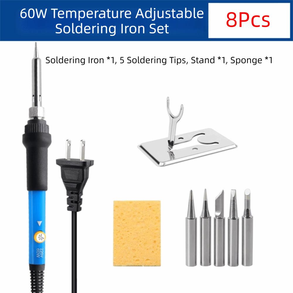 8/10/15Pcs Adjustable Temperature Soldering Iron Kit Anti-slip Soldering Iron Pen  DIY