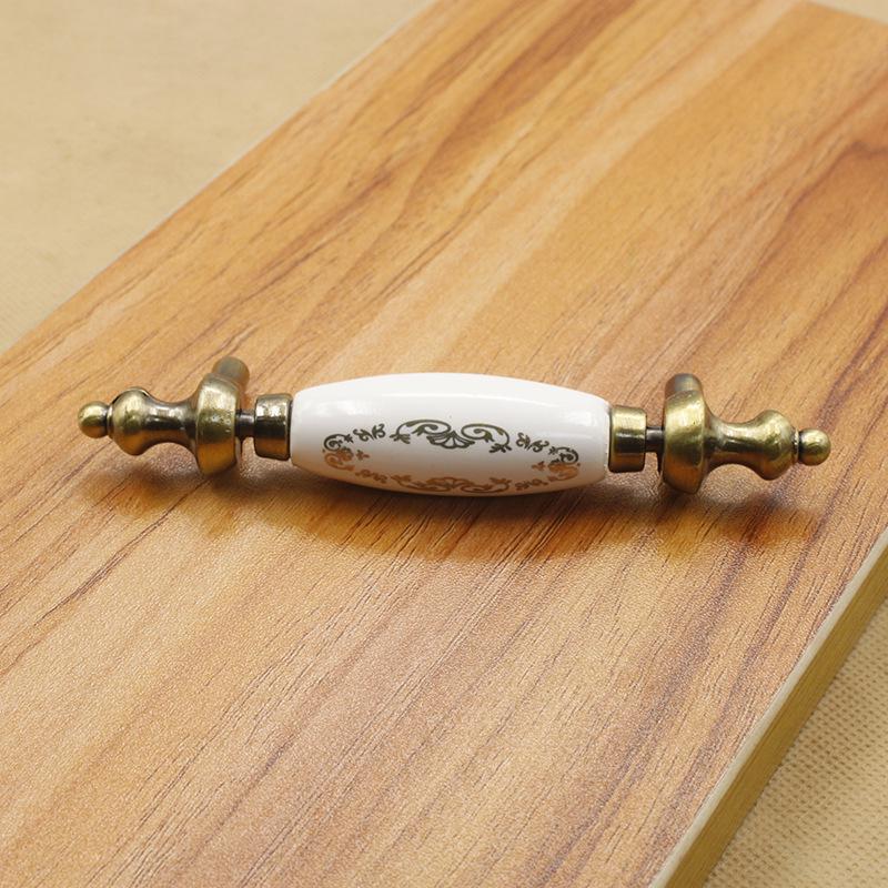 

Антикварная европейская пасторальная ручка для ящика шкафа из цинкового сплава и керамики