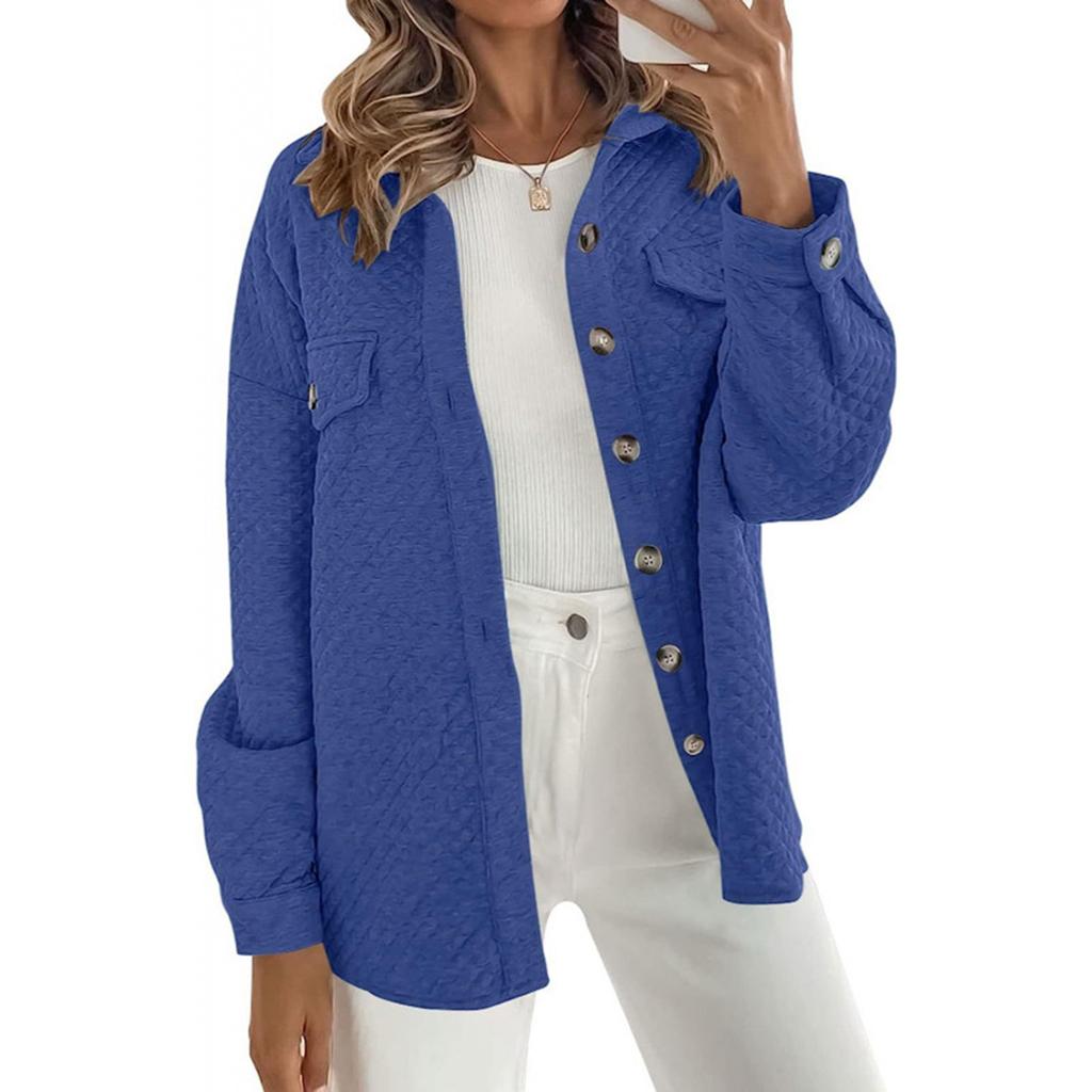 Women's Fashionable Zippered Long-Sleeved Loose-Fit Jacket