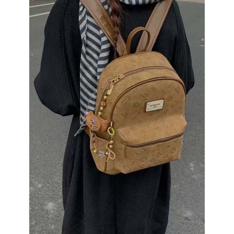 Cat Anime Backpack With Pu Material For Casual Daily Use And Storage