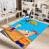 Phineas Ferb Adventure Carpet For Playroom Bedroom Living Room Sofa Home Decorkids Game Area Rug Nonslip Floor Mat