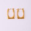 Retro Women's Stainless Steel Hydraulic Earrings - High-End European & American Design