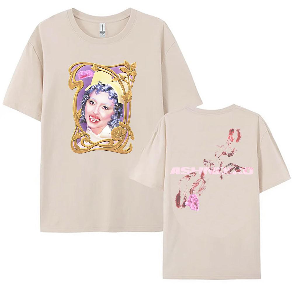 SMOOCHIES BUBBLEGUM TEE Ashnikko Singer Printing Tshirts for Female Short Sleeve Fashion Loose T-shirt Streetwear Unisex Women