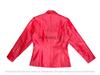 Handgefertigtes Lammleder Rot Party Stilvoller Blazer Damen Designer Formell Echt