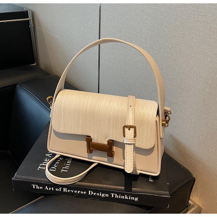 Damen 2025 Minimalistische Texturierte Umhängetasche - Stilvolle H-Schnalle, Kleines Quadratisches Design