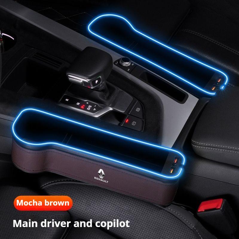 For Renault 2026 Nye hjulkapsler Sete Sideoppbevaringslomme for Bilsete Gapfyllerboks For Renault Megane 2 3 Clio Scenic Duster Kap