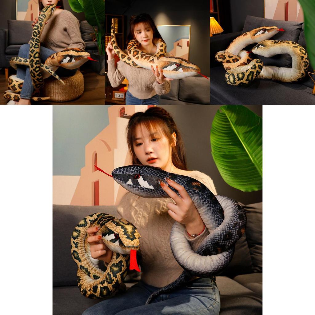 Extra Large Realistic Snake Stuffed Animal Extremely Soft Plush Toy For Snake Lovers