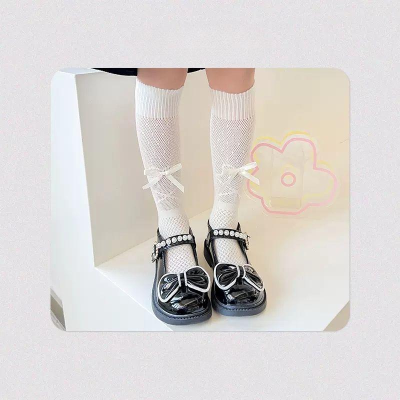 

Детские гольфы до колена из тонкой сетки для весны и лета, белые кружевные носки принцессы Лолиты One Size