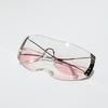 Brillengestell Randlose Sonnenbrille Herren Future Wind Konkave Form Diamantbesetzte Metallsonnenbrille Damen