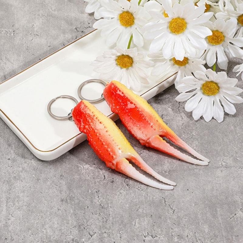 Creative Fried Crab Keyring Amusing Addition To Accessories Ornament Great For Everyday Carry or Gift Giving