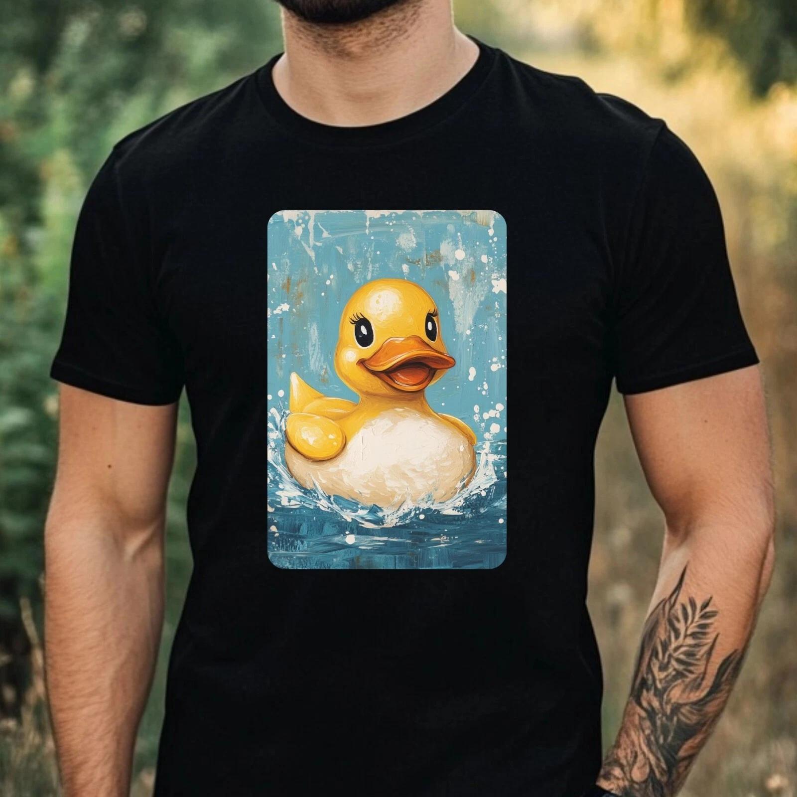 T-Shirt Herren Gummiente Portrait Motiv Baumwolle Größe XS bis 5XL XXL