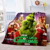 Christmas Gift Comedy Movie How the Grinch Stole Christmas blanket home warming, four season bed decoration sofa cover flannel throwing blanket K10