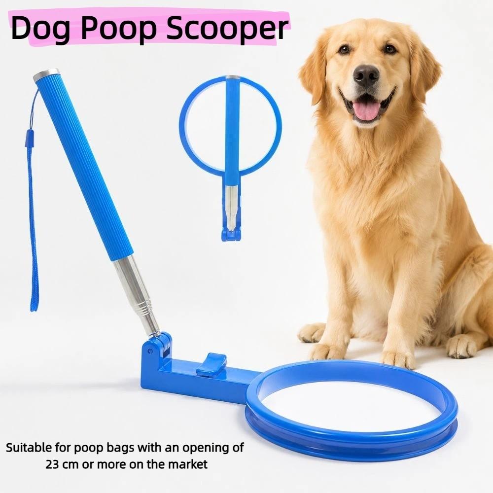 Foldable Dog Poop Scooper Long Handle Waste Cleaning Shovel New Dog Poop Catcher  Park Walks