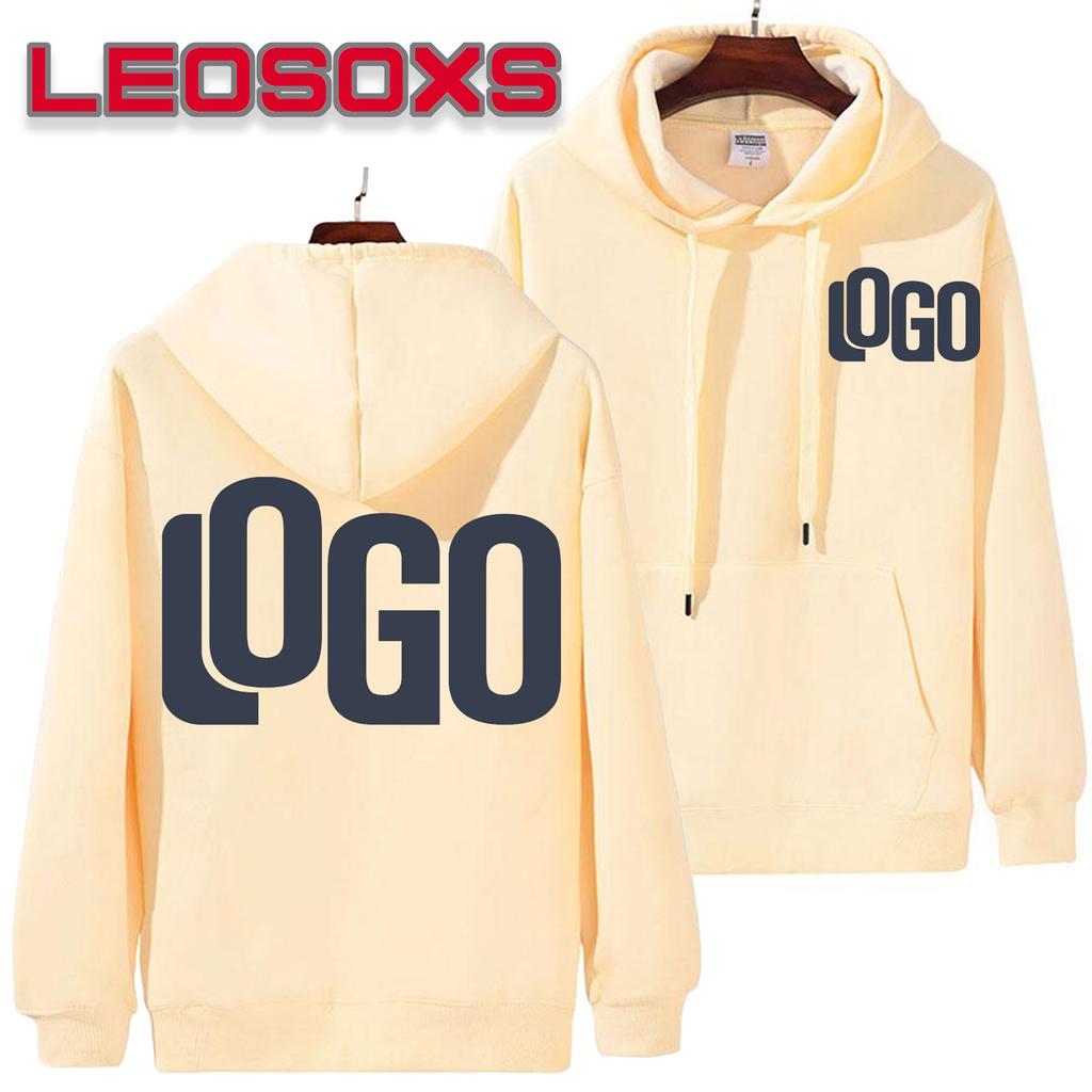 DIY Pattern Custom LOGO 09 Heavy Cotton Plus Velvet Hooded Sweater Men's Thick Black Polar Fleece Pullover