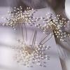 Pearl Flower Hairpin for Aesthetic Bridal Updos and Seaside Weddings