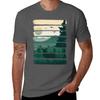 Vintage Deer Forest Nature Wildlife Trees TShirt Large Size Casual Short Sleeve Top TShirt