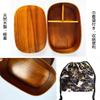 KXLCGYK Magewappa Bento 700ml Single Magewappa Natural Lacquer Blue Drawstring Wooden Spoon and Chopsticks Perfect for Commuting or School Box, Oval,