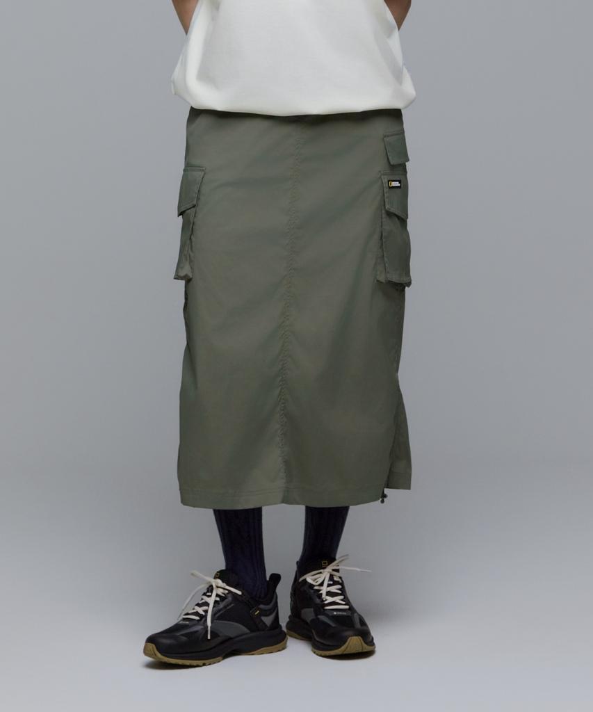 NATIONALGEOGRAPHIC N241Wsk970 Women'S Anas String Long Cargo Skirt Lichen Khaki