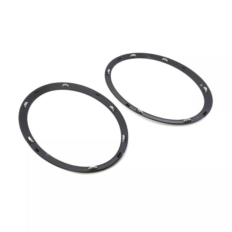 Artudatech 2PCS Gloss Black Headlight Bezel Trim Ring For Mini Cooper F55 F56 F57 14-21