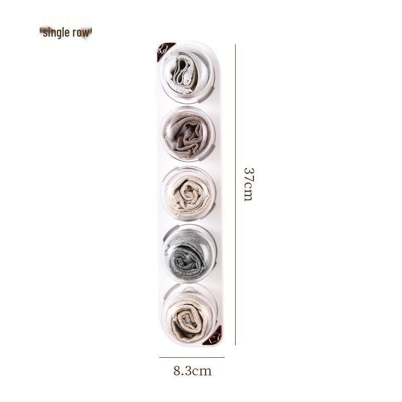 Wall-Mounted Transparent Plastic Socks and Underwear Storage Box