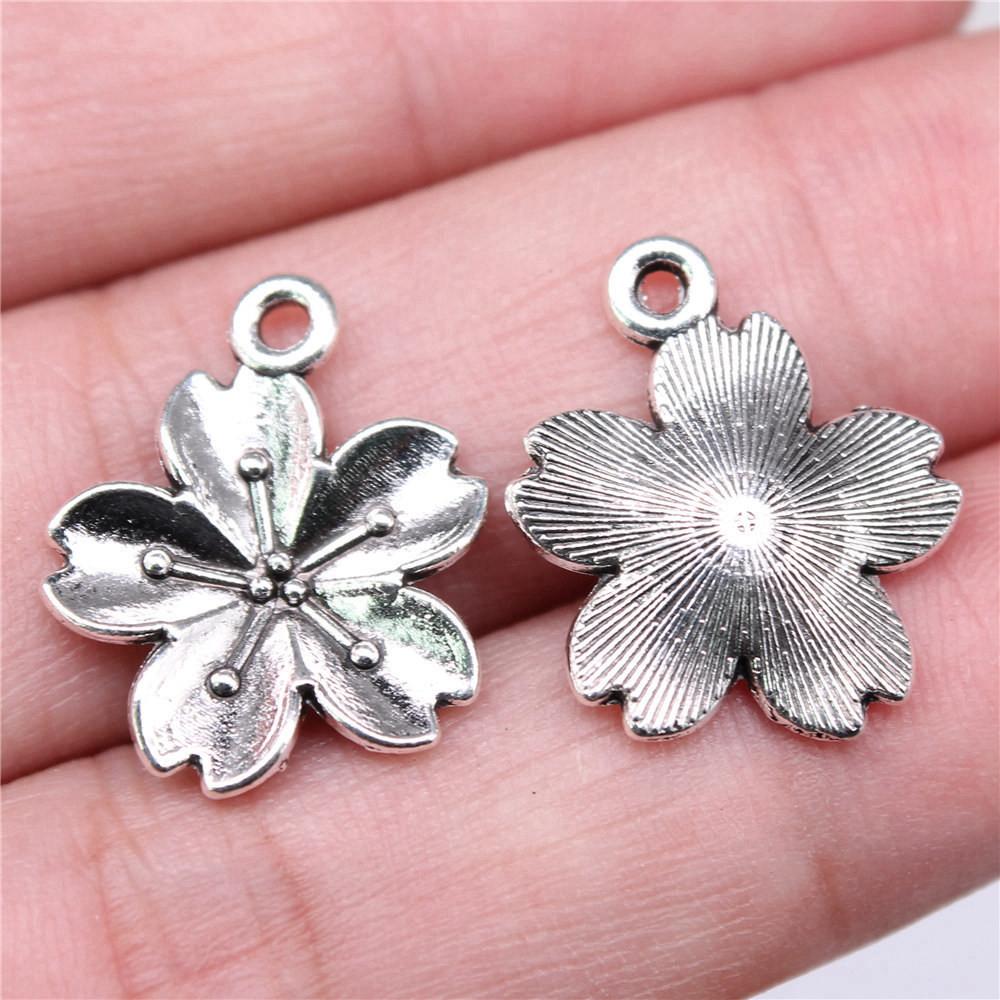 

Маленькие подвески-цветы, мужские украшения, элегантная фурнитура A10-5pcs-21x17mm