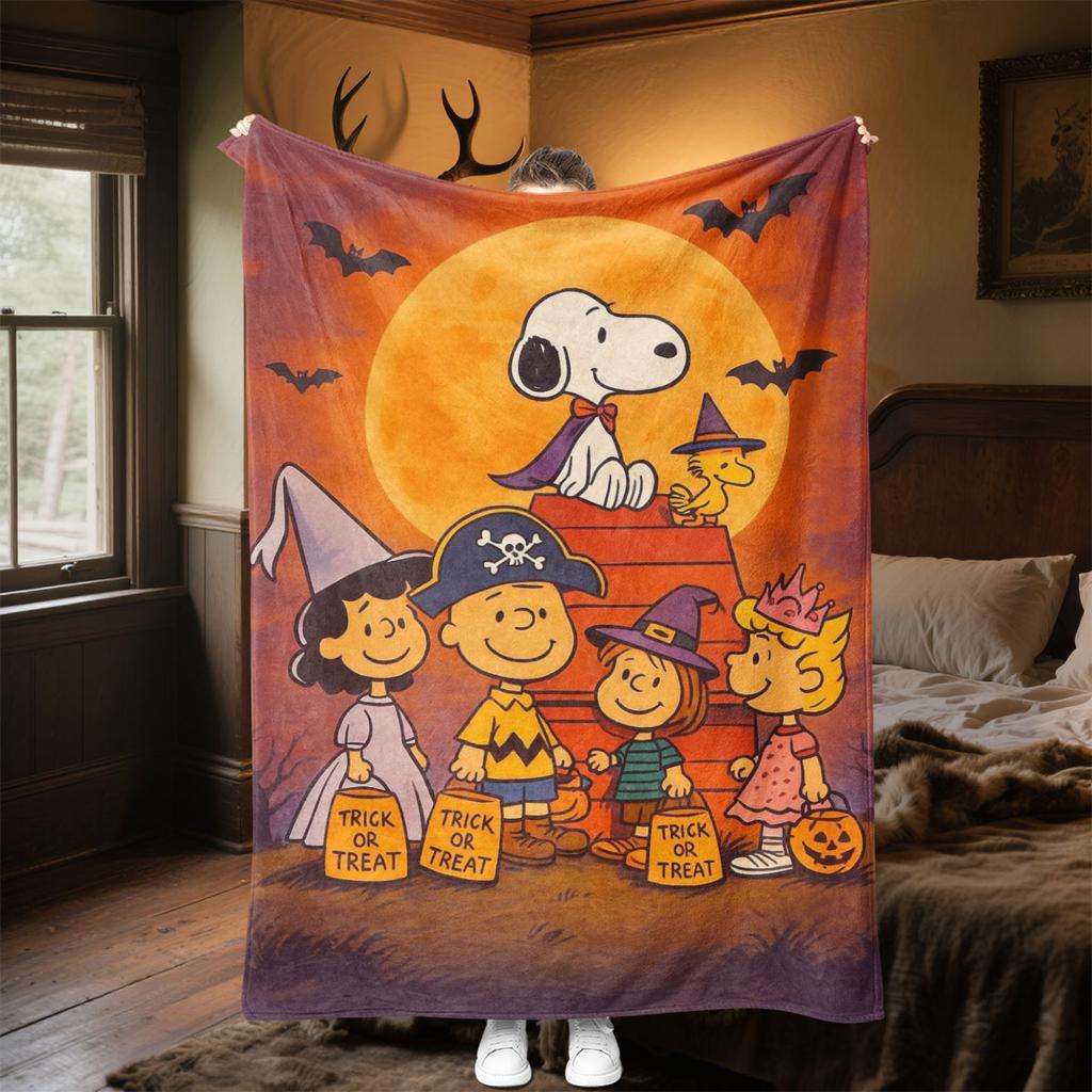 The Snoopy Family Portrait Blanket Is Suitable for Beds and Various Other Occasions, Making It A Perfect Gift for Friends
