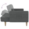Vidaxl 2-Seater Foldable Sofa, Light Gray, Upholstered In Fabric