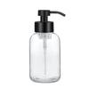 Anti-slip Refillable Foaming Soap Dispenser Thick Glass Round Foam Pump Bottle Amber Reusable Brown Glass Jar Bathroom