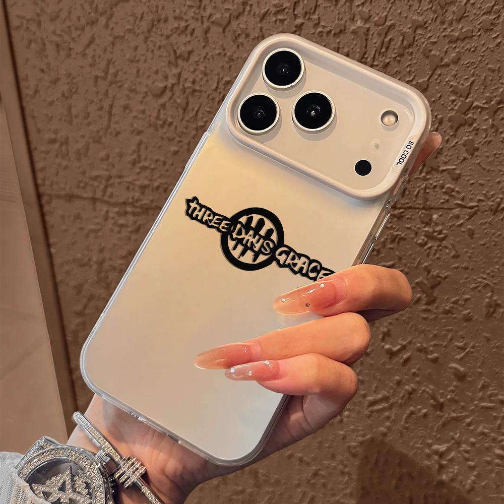 Fashion T-Three Days Grace Phone Case For iPhone 17 16 15 14 13 12 11 Pro Max Air Matte Laser Aurora Shockproof Funda