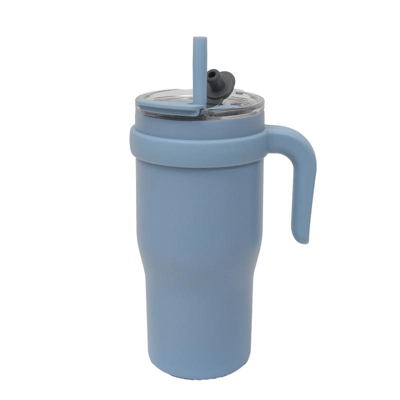 Vacuum 50Oz Big Mac Car Cup Men'S New Thermos Cup Double Layer With Straw With Handle Bingba Cup