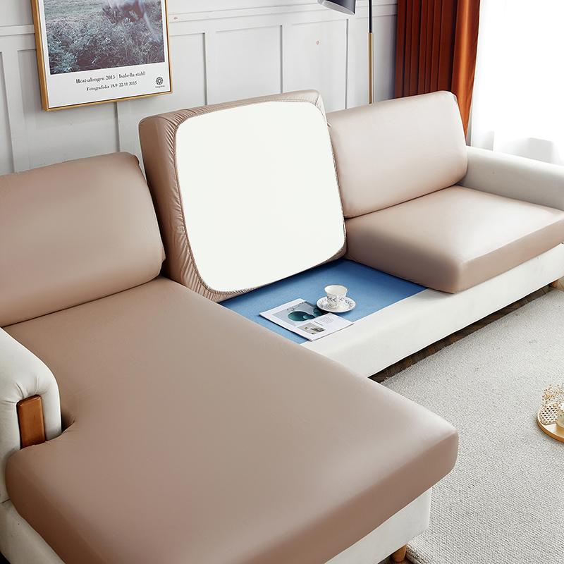 Waterproof Pu Elastic Sofa Seat Covers Loveseat Sofa Furniture Protector Slip Cover For Settee Seater Replacement Living Room