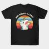 Herren Schwarzes T-Shirt mit Aufdruck Warum sollte es mich interessieren? Unicorse No-Cut Transferpapier Druck Baumwoll-T-Shirt