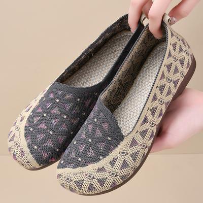Spring and Autumn New Cloth Shoes Women's Shoes Flat Non-slip Casual Middle and Old Fashion Versatile Soft-soled Shoes