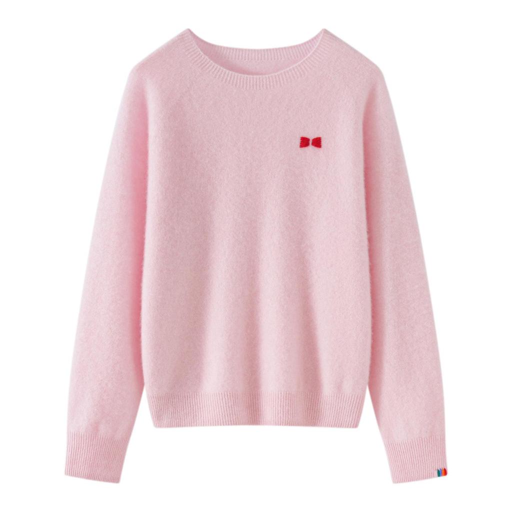 Women's 100% Pure Cashmere Knit Long Sleeve Sweater - Soft & Loose Fit for Autumn and Winter.