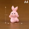 Figurine Miniature Cute Rabbit Micro Landscape Resin Ornaments For Home Decoration Kawaii Animal Bunny Room Desk Decor Gift