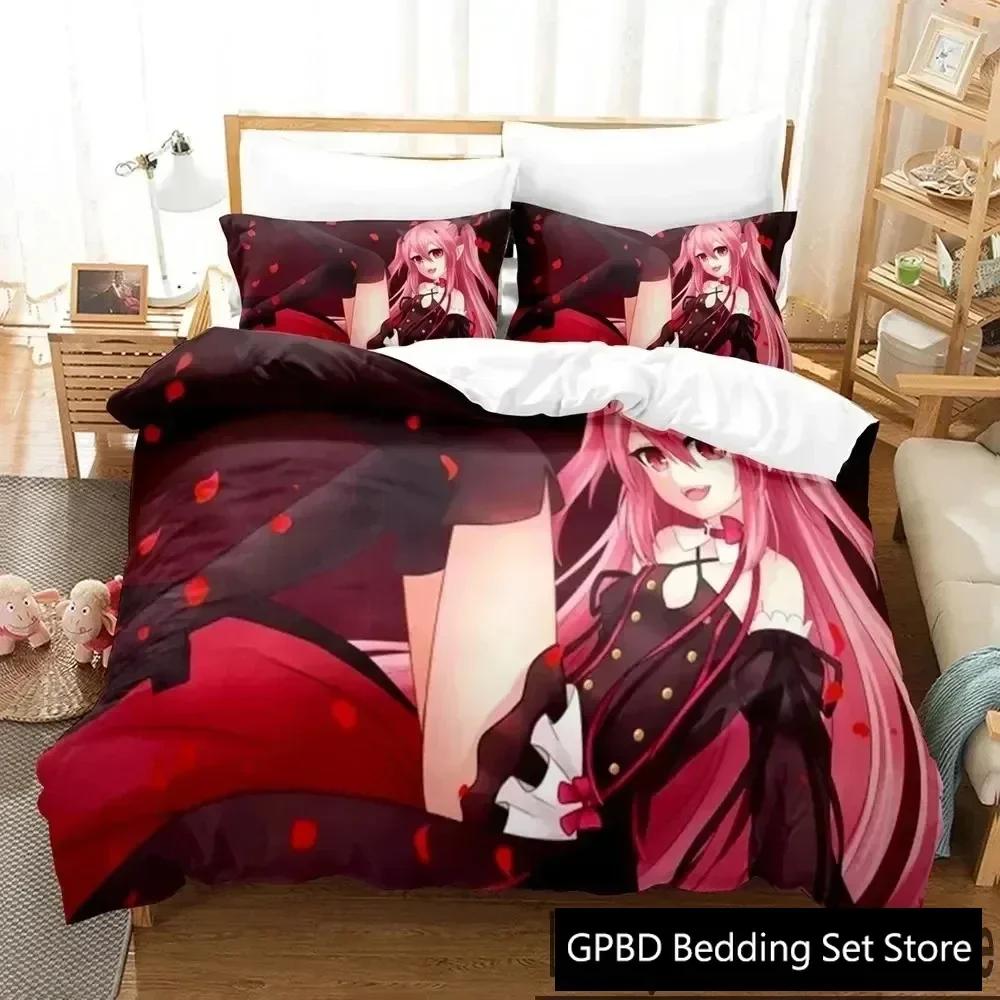 

Luxury New 3D Print Anime Seraph of the end Bedding Set Boys Girls Twin Queen King Size Duvet Cover Pillowcase Bed boys Adult 70x133cm